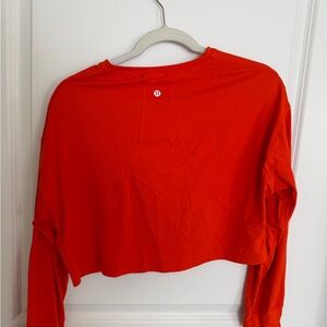 lululemon athletica orange/Red Crop Top